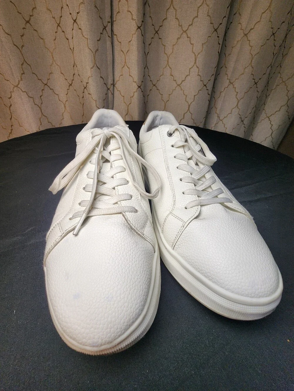 Aldo White Leather Low-Top Sneakers